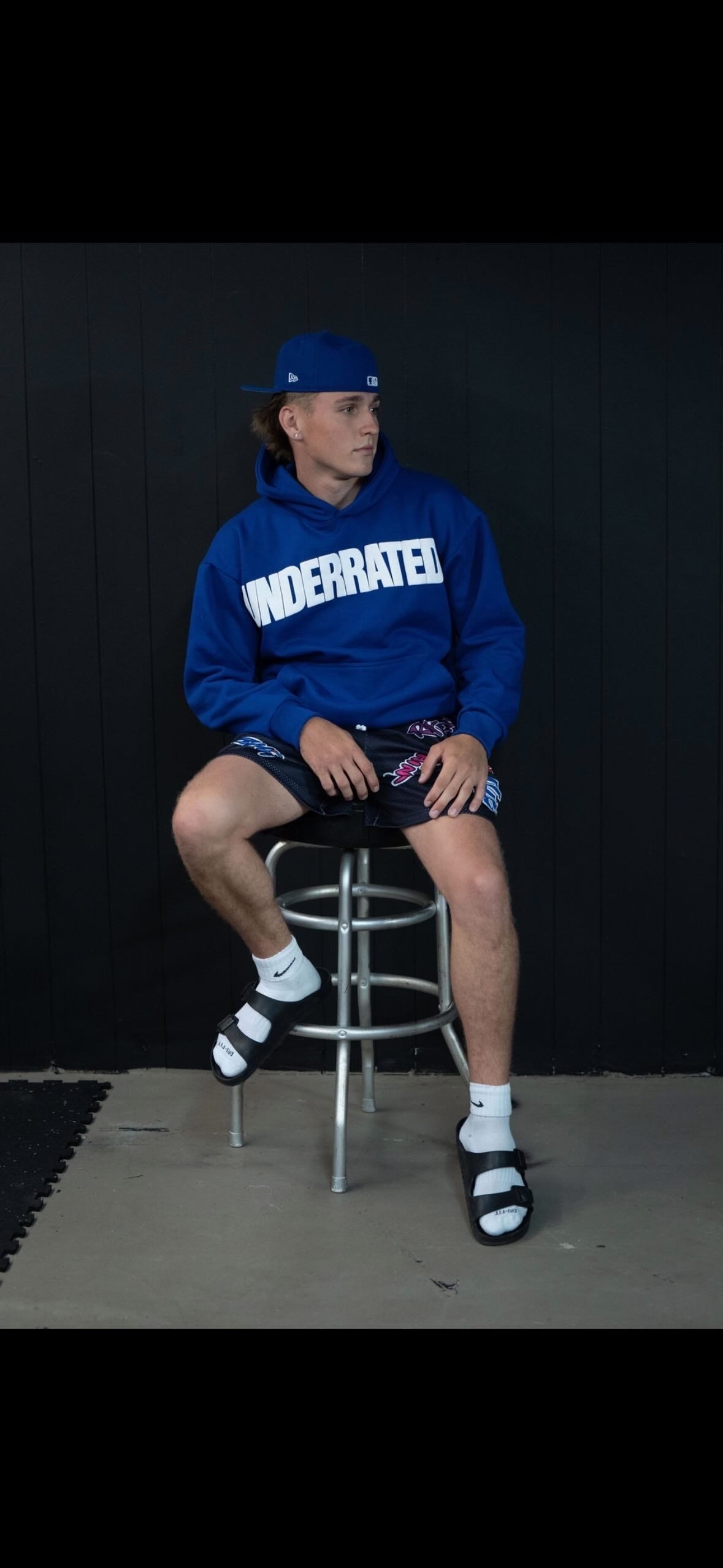 Blue/White Underrated Hoodie