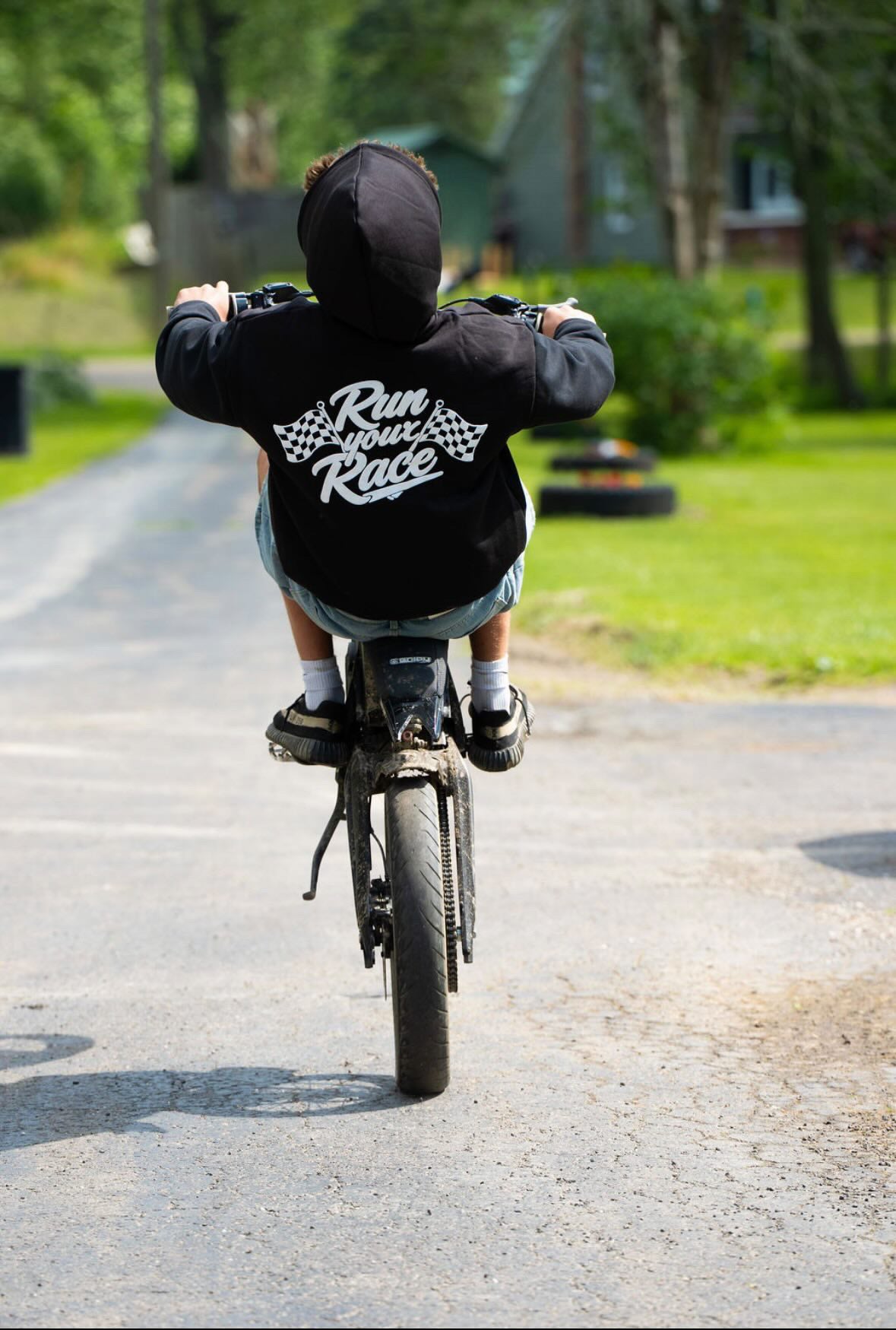 Black/White Underrated/Run Your Race Hoodie