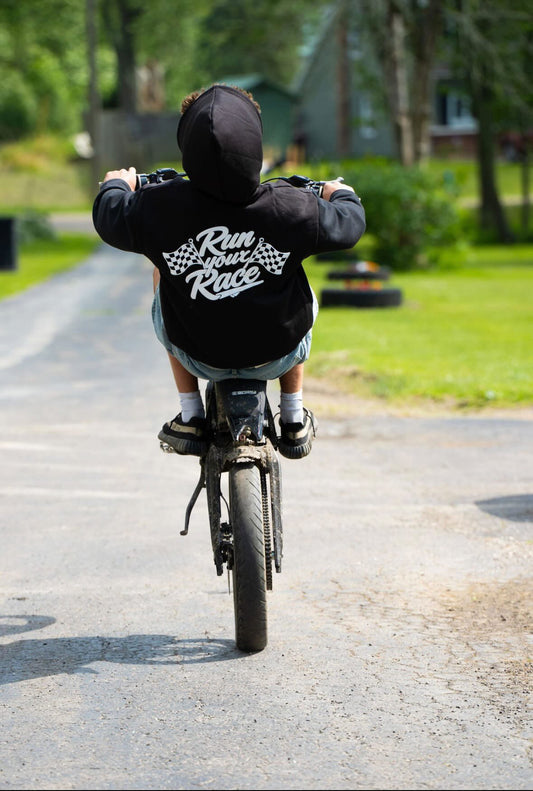 Black/White Underrated/Run Your Race Hoodie