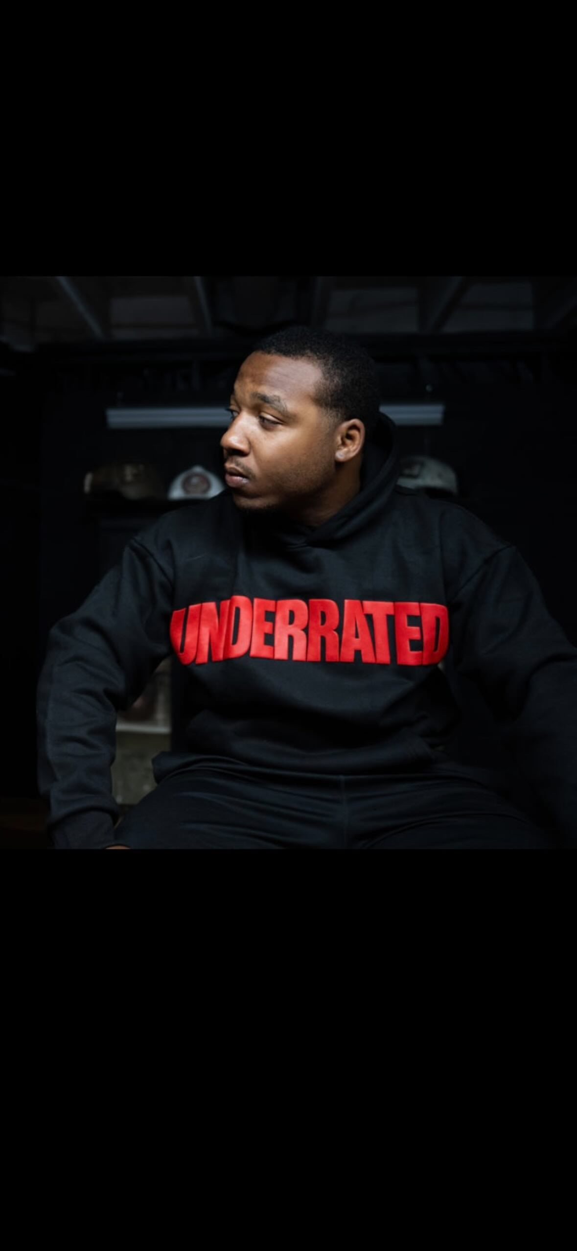 Black/Red Underrated/Run your Race Hoodie