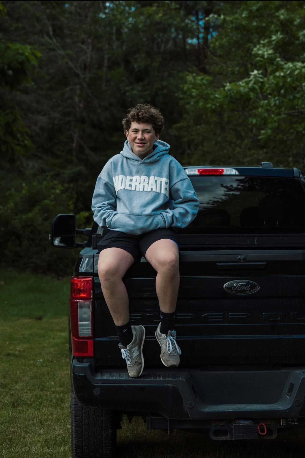 Grey/White Underrated Hoodie