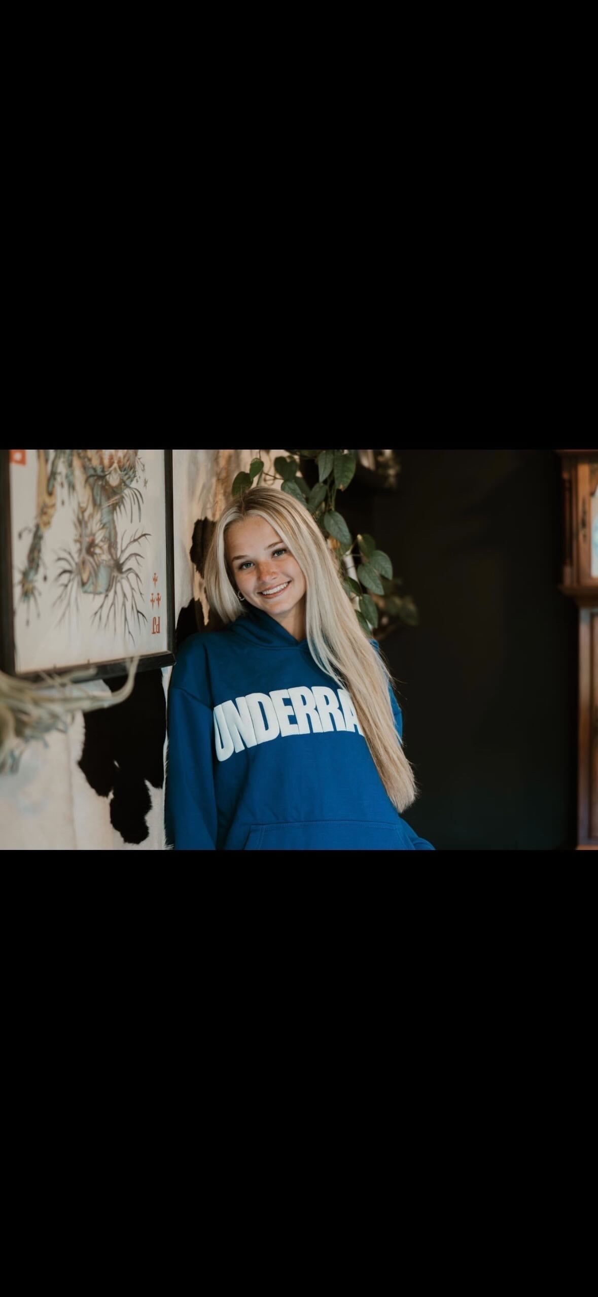 Blue/White Underrated Hoodie