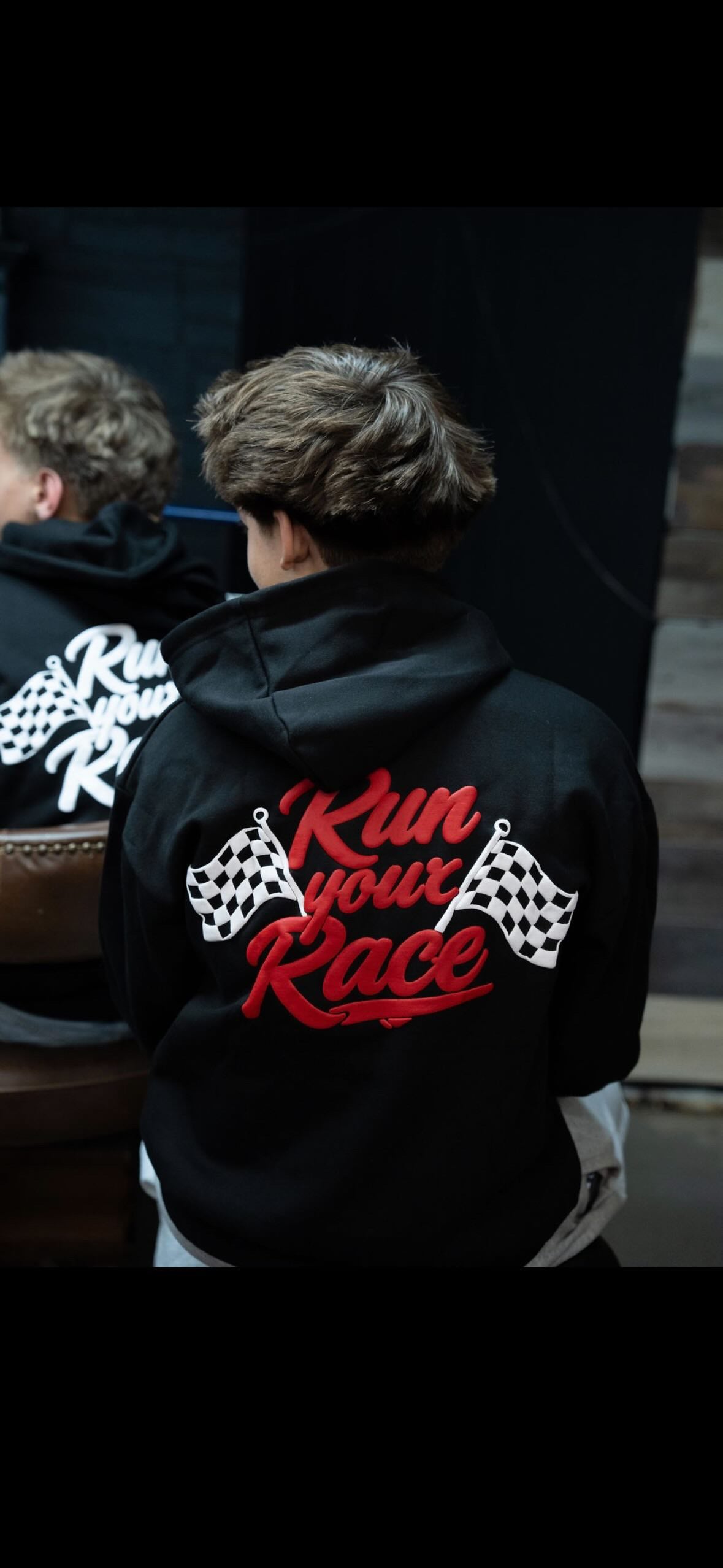 Black/Red Underrated/Run your Race Hoodie