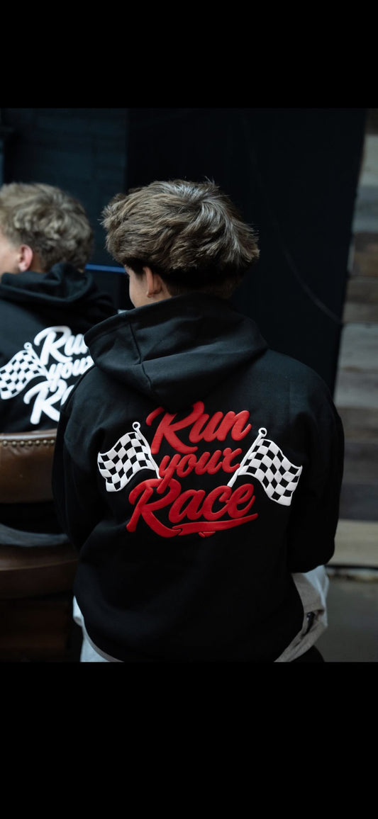 Black/Red Underrated/Run your Race Hoodie
