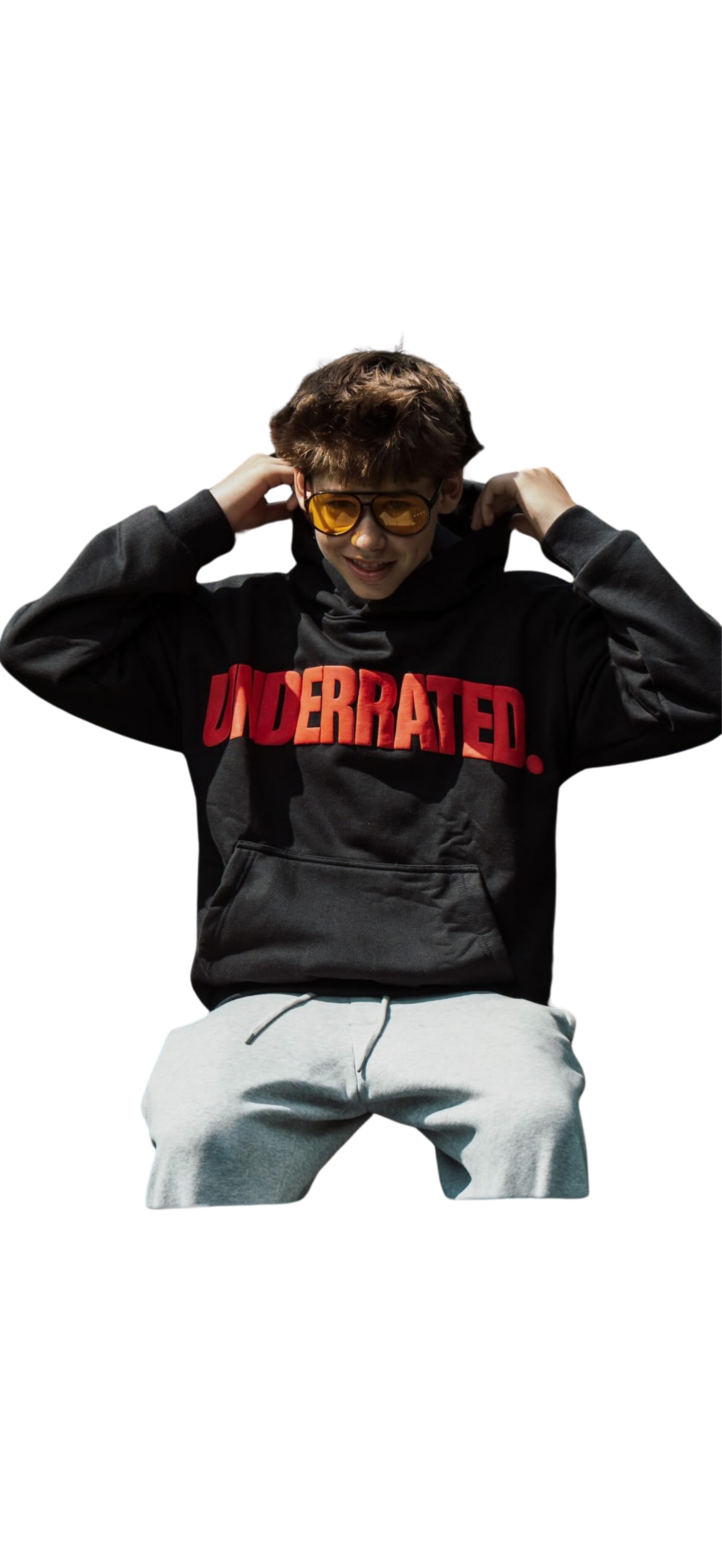 Black/Red Underrated/Run your Race Hoodie