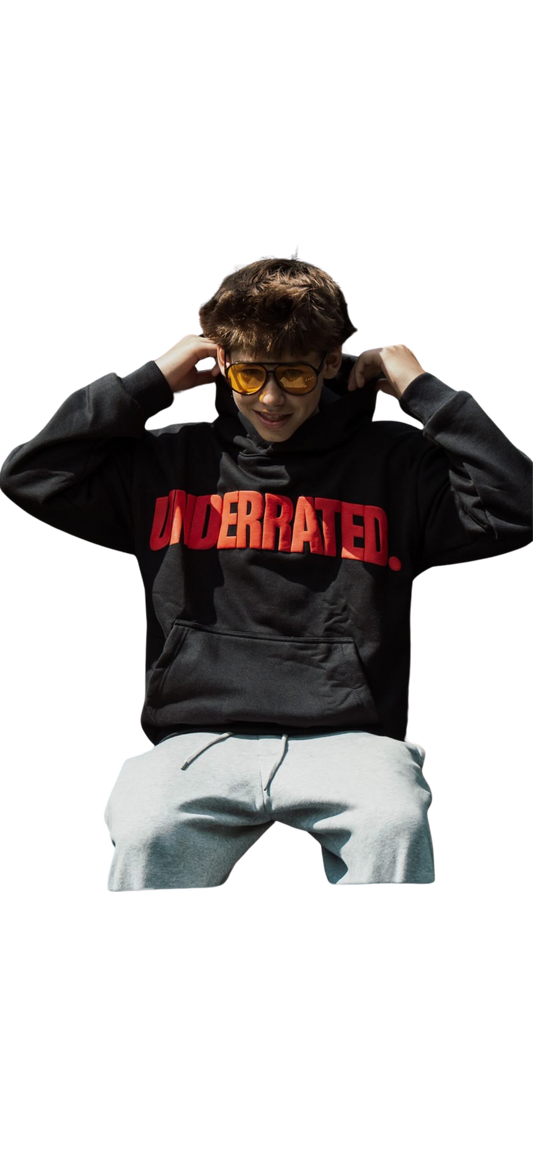 Black/Red Underrated/Run your Race Hoodie